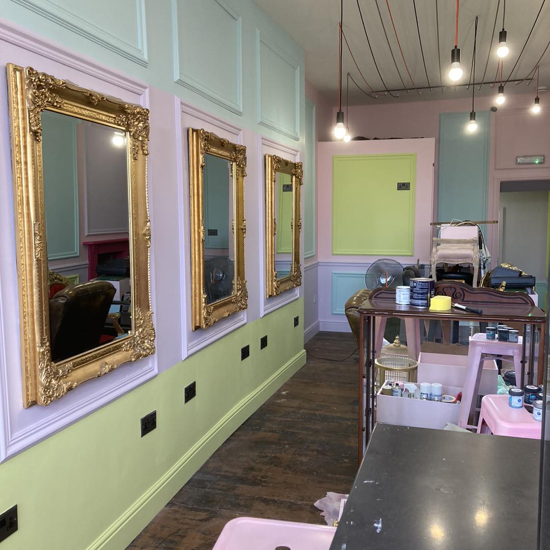 interior barbers painting